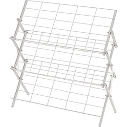 ☆東谷 フォールディングシューズラック ホワイト MIP-68WH