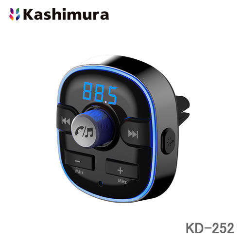 カシムラ USB充電式FMトランスミッター フルバンド エアコン取付け KD-252