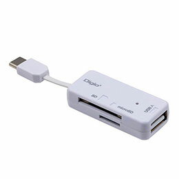☆ナカバヤシ 変換アダプタ機能付USB2.0 Type-C SD・microSDカードリーダー・ライター ホワイト CRW-CSD90W ☆ナカバヤシ 変換アダプタ機能付USB2.0 Type-C SD・microSDカードリーダー・ライター ホワイト CRW-CSD90W