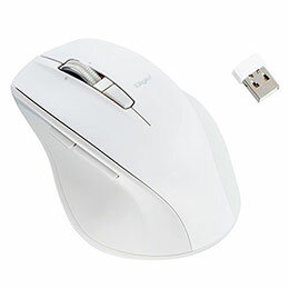 ☆ナカバヤシ 高速スクロールホイール搭載 神速シリーズ 無線静音5ボタンBlueLEDマウス ホワイト MUS-RKF164NW