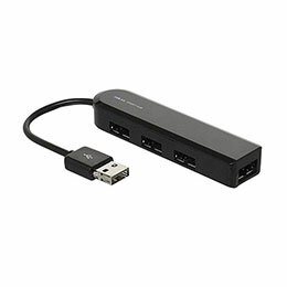 ☆ナカバヤシ USB2.0両面挿し充電HUB ブラック UH-2364BK