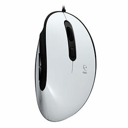 ☆Digio デジオ 有線静音5ボタンBlueLEDエルゴノミクスマウス ホワイト MUS-UKF171W