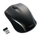 ☆Digio デジオ 持ち運びラクラクな小型無線3ボタンBlueLEDマウス ブラック MUS-RKT160BK(2)