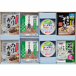 ☆はごろもフーズ 乾物ギフト のり弁慶ふりかけ・焙炒ソフトパック・オイル不使用シーチキンマイルド・減塩おだしぞうすいかに・わかめ混ぜご飯若菜 B1104535