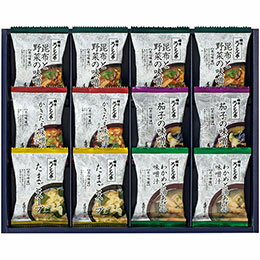 ☆ろくさん亭 道場六三郎 フリーズドライ ギフト 昆布と野菜の味噌汁、かきたま味噌汁赤だし仕立・茄子の味噌汁・たまごスープほか C6183535