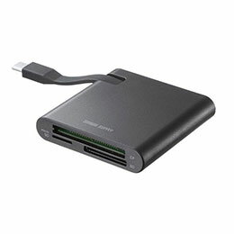 ☆サンワサプライ SD4.0 UHS-II 対応 Type-C カードリーダー ADR-3TCML41BK