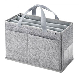 ☆サンワサプライ フェルトBOXバッグ グレー BAG-TW9GY