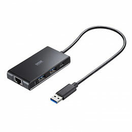☆サンワサプライ USBハブ付き 2.5ギガビットLANアダプタ USB-3HLS8BK