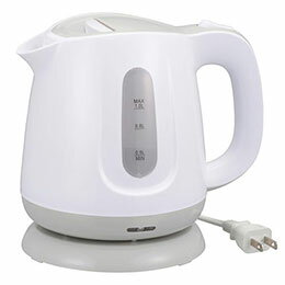 ☆オーム電機 電気ケトル 1L 800W 08-1422 グレー COK-WS80B-H