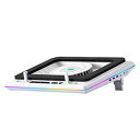 ☆llano ノートパソコン 冷却パッド RGBライトモード 15-19インチ対応 ホワイト V12RGB-WH