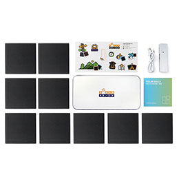 ☆SolarBrick マグネット式組み立てソーラー充電器 パネル9枚(ブラック)セット SB-9PBK