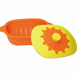 ☆Mum's シリコンスチーマー オレンジ 22×15×8.5cm B1067537