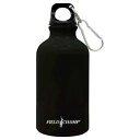 ☆フィールドチャンプ アルミボトル350ml 軽くて携帯に便利・カラビナ付き ブラック 22557409(3)