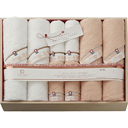 Towel - ☆至福タオル 梅 バスタオル4P&フェイスタオル4P(木箱入) B1015576