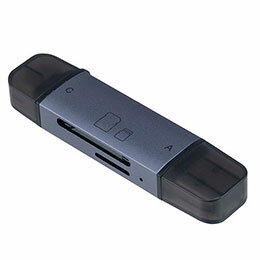 ☆ナカバヤシ USB3.2Gen1 Type-C&Aアルミカードリーダーライター グレー CRW-DC3SD92GY