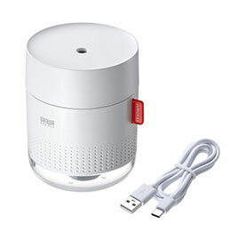 ☆サンワサプライ USB加湿器 充電式 450ml ホワイト USB-TOY102W