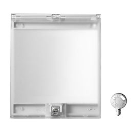 ☆サンワサプライ 透明コンセントカバー 鍵付き ホワイト TAP-KJCV3