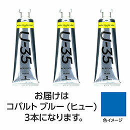 ☆ターナー色彩 U35 コバルトブルー(ヒュー)60ml 3個 TURNER108749