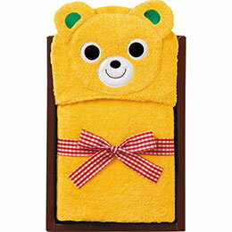 ☆ミキハウス ギフトタオル フード付きバスタオル(65×130cm、フード部含まず)×1 10-8914-560Y C6080604