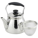 ☆パール金属 モルティ 18-8ステンレス製広口ケットル 1.6L 茶こしアミ付 HB-5642(3)