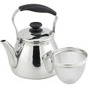 ☆パール金属 モルティ 18-8ステンレス製広口ケットル 5.0L 茶こしアミ付 HB-5644
