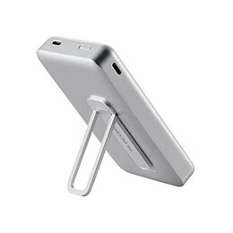☆エレコム モバイルバッテリー ワイヤレス充電器 スタンド付き 10000mAh 20W USB-C入出力×2 ホワイト DE-C54-10000WH