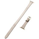 ☆エレコム Apple Watch 41/40/38mm バンド ソフトレザー 2重巻きスリムタイプ &me グレージュ AW-41BDLWJGB