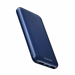 ☆エレコム 薄型コンパクトモバイルバッテリー(10000mAh) ブルー DE-C66-10000BU ☆エレコム 薄型コンパクトモバイルバッテリー(10000mAh) ブルー DE-C66-10000BU
