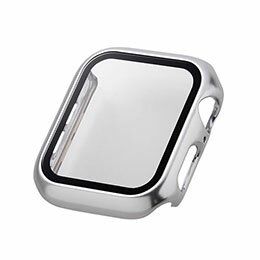 ☆エレコム Apple Watch SE (第2世代)、SE、Series 6/5/4 (44mm) フルカバーケース 高透明 メタリックシルバー AW-23DFCGPSV(2)