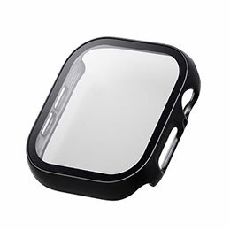 ☆エレコム Apple Watch Series 10 (46mm) フルカバーケース プレミアムガラス 高透明 メタリックブラック AW-24AFCGPBK ☆エレコム Apple Watch Series 10 (46mm) フルカバーケース プレミアムガラス 高透明 メタリックブラック AW-24AFCGPBK