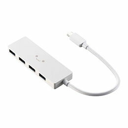☆エレコム USB Type-C 4ポートUSB5Gbpsハブ 15cm しろちゃん(ホワイト×ブラック) U3HC-H040WF