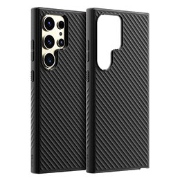 ☆araree アラリー 背面カバー型スマホケース AIRDOME エアドーム for Galaxy S24 Ultra ブラック AR26673S24U