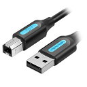☆VENTION USB 2.0 A Male to B Maleケーブル PVC Type 1.5m ブラック CO-7200(2)