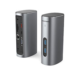 ☆VENTION 12-in-1 USB-C タワードッキングステーション アルミニウム合金 グレー TP-8177