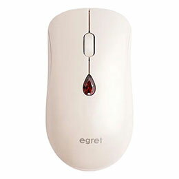 ☆EGRET ワイヤレスジュエリーマウス 誕生月別の人口宝石ボタン 1月 ガーネット EM23-SJ-1