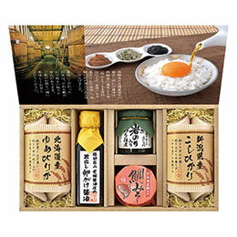 ☆美食ファクトリー 蔵出し卵がけ醤油と美味しい米ギフト (新潟県産コシヒカリ・北海道産ゆめぴりか・飛騨高山蔵出し卵がけしょう油 ほか) 22534007