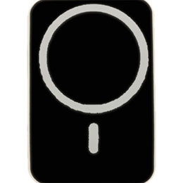☆【6個セット】 Lazos モバイルバッテリー マグネット式ワイヤレス充電対応 5000mAh ブラック L-MBMG5-BKX6