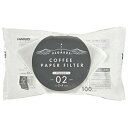 ☆【10セット】 HARIO ペガサス コーヒーペーパーフィルター 2〜4杯用 100枚入 PEF-02-100WX10