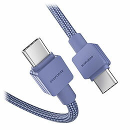 ☆【5セット】 デジフォース Type-C to C Cable 充電ケーブル 1m 100W ネイビーブルー D0072NBX5