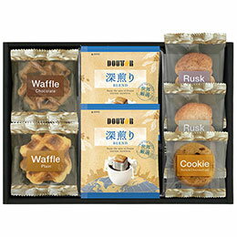 ☆【5セット】 ドトールコーヒー&スイーツセレクション ドリップコーヒー、ラスク(プレーン・ココナッツ)、ワッフル(プレーン・チョコ)、ざっくりクッキー DT-15X5(4)