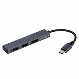 ☆【3セット】 ナカバヤシ USB2.0Type-C3ポート変換ハブ グレー UH-C2573GYX3