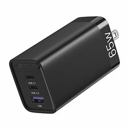 ☆VENTION 3-port USB(C+C+A) GaN コンセント充電器(65W/30W/30W) ブラック FE-8609