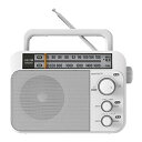 ☆WINTECH AM/FMホームラジオ 大型文字盤でかんたん操作 ホワイト HR-K74(2)