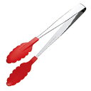 ☆田辺金具 抗菌耐熱カラートング(大) 300mm レッド TK-1061