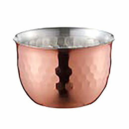 ☆田辺金具 華 ぐいのみ 90ml 槌目 銅ミラー(ブロンズ) TK-2433