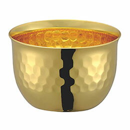 ☆田辺金具 華 ぐいのみ 60ml 槌目 金メッキ(ゴールド) TK-3959