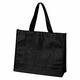 ☆【10枚セット】 不織布スクエアトート 便利なスクエア型・約300×360×130mm ナイトブラック 22549916X10