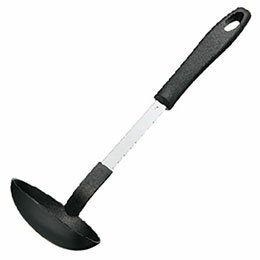 ☆【5本セット】 田辺金具 抗菌耐熱お玉 ブラック TK-0309X5