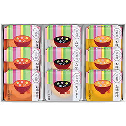 ☆加賀麩不室屋 花麩椀 9ヶ入 花麩椀(おすまし・お味噌汁・お味噌汁田舎みそ)×各3 C6182524