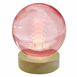 Various Interior Lights - ☆日本トラストテクノロジー 3Dアート彫刻 クリスタルボールライト 五重塔 RGB CRYBALL-GOJU-RGBR